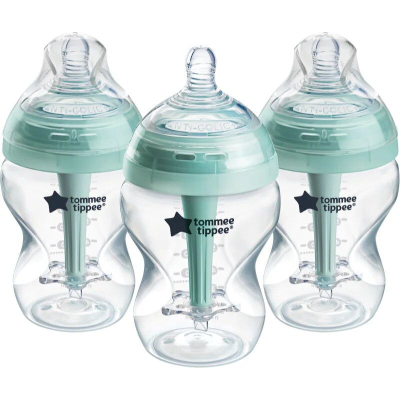 Tommee Tippee Advanced Anti-Colic cumisüveg antikólikus önfertőtlenítő Slow Flow 0m+ 3x260 ml
