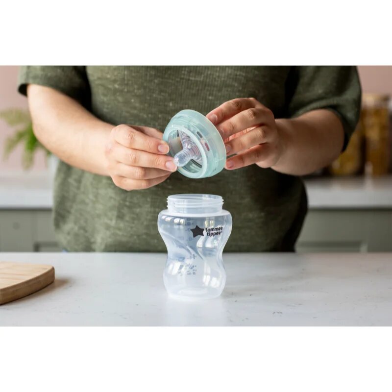 Tommee Tippee Advanced Anti-Colic cumisüveg antikólikus önfertőtlenítő Slow Flow 0m+ 3x260 ml