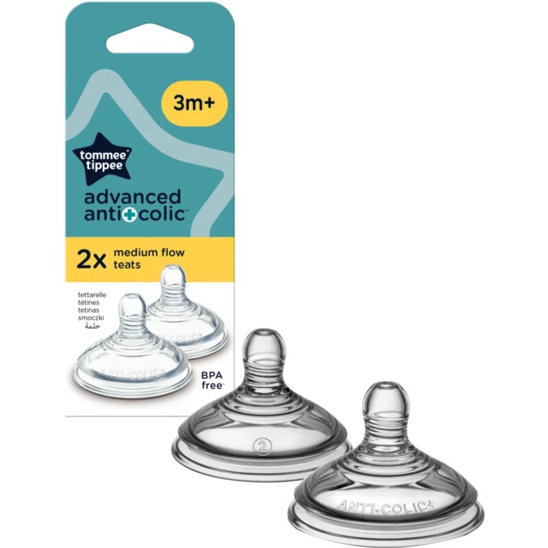 Tommee Tippee Advanced Anti-Colic etetőcumi Medium Flow 3m+ 2 db