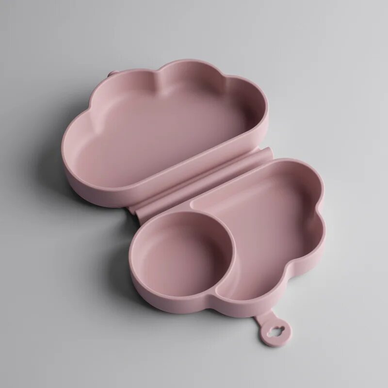 Tommee Tippee EasiStick™ Silicone Foldable Plate uzsonnás doboz 4m+ Pink 1 db