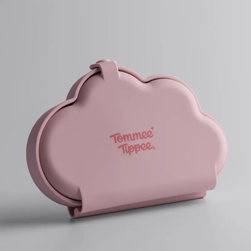 Tommee Tippee EasiStick™ Silicone Foldable Plate uzsonnás doboz 4m+ Pink 1 db