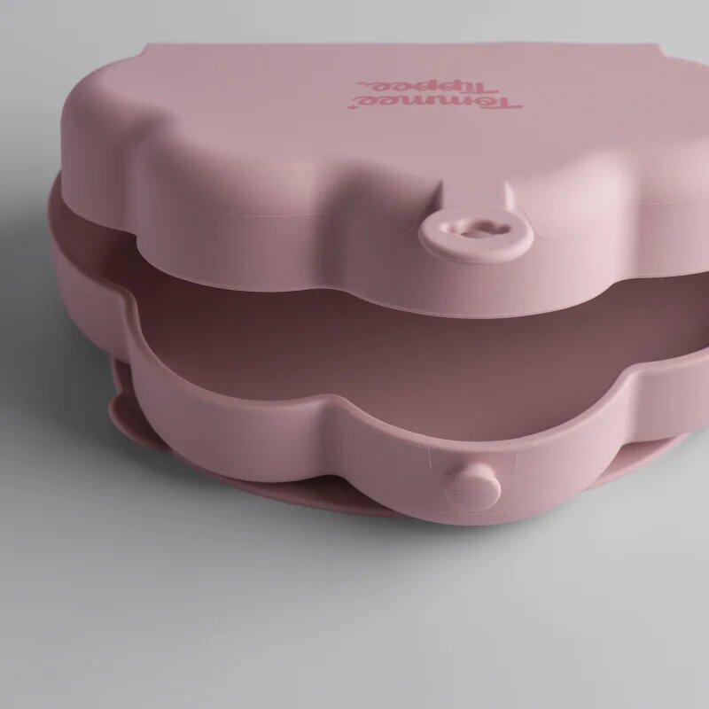 Tommee Tippee EasiStick™ Silicone Foldable Plate uzsonnás doboz 4m+ Pink 1 db