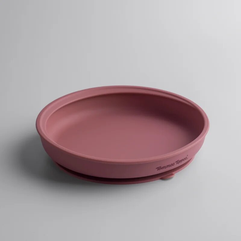 Tommee Tippee EasiStick™ Silicone Weaning Plate tányér tapadókoronggal 4m+ Pink 1 db