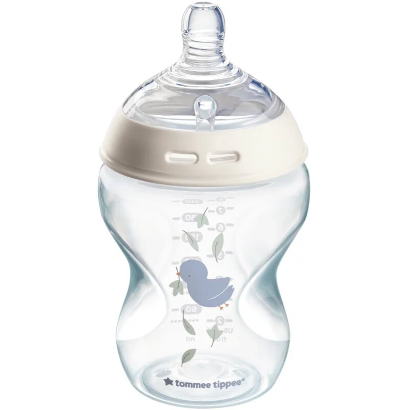 Tommee Tippee Natural Start Anti-Colic antikólikás cumisüveg önfertőtlenítő Slow Flow 0m+ 1 db