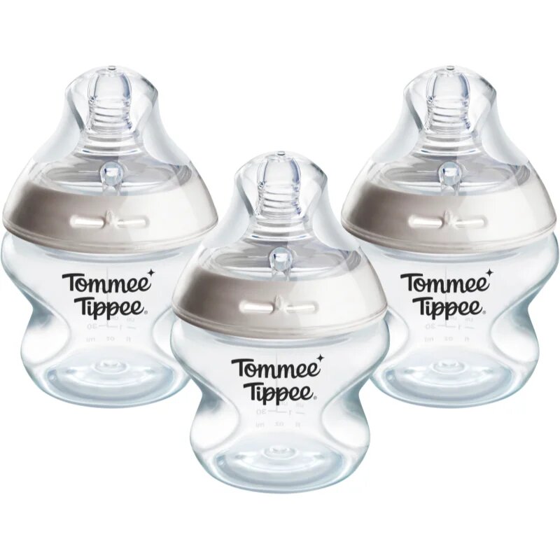 Tommee Tippee Natural Start Anti-Colic önsterilizáló cumisüveg Slow Flow 0m+ 3x150 ml