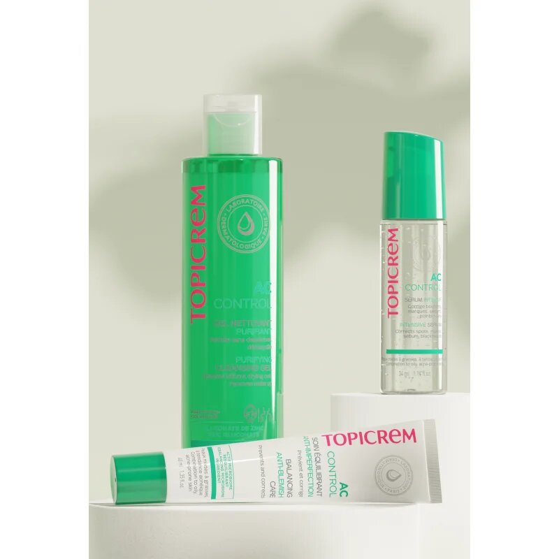 Topicrem AC Purifying Cleansing Gel mélyen tisztító gél zsíros és érzékeny bőrre 200 ml