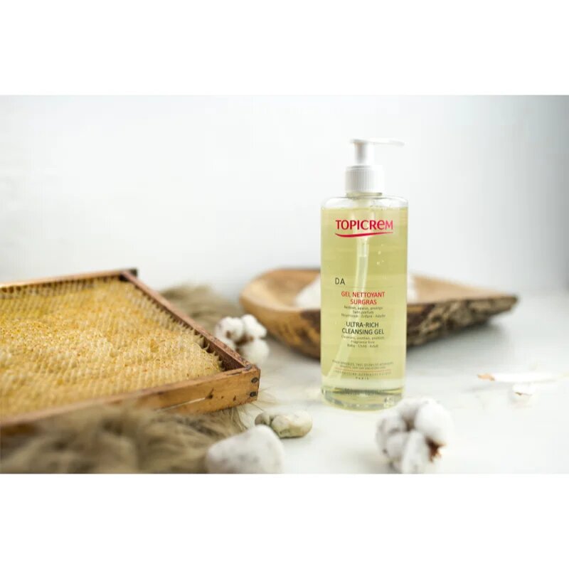 Topicrem AD Ultra-Rich Cleansing Gel tisztító gél nagyon száraz érzékeny és atópiás bőrre 500 ml
