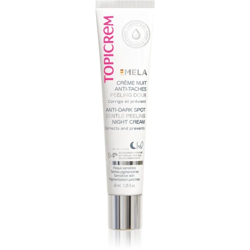 Topicrem MELA Corrective Night Cream éjszakai korrekciós krém a pigment foltok ellen 40 ml