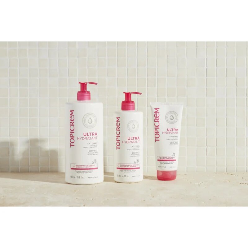 Topicrem UH BODY Ultra-Moisturizing Body Milk mélyhidratáló testápoló tej száraz és érzékeny bőrre 200 ml