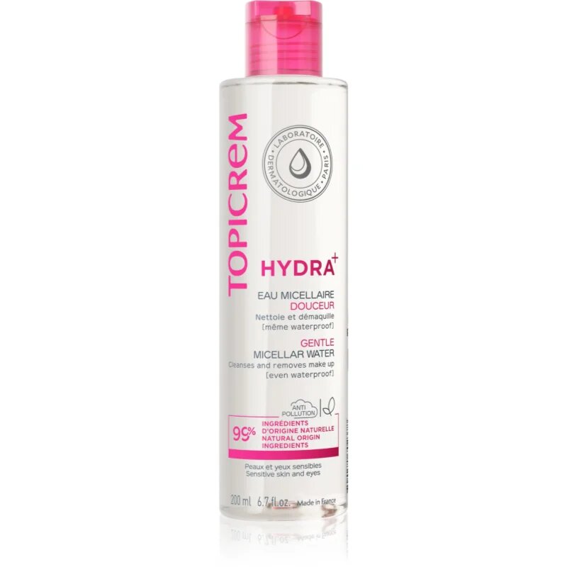 Topicrem UH FACE Gentle Micellar Water finoman tisztító micellás víz az érzékeny arcbőrre és szemekre 200 ml