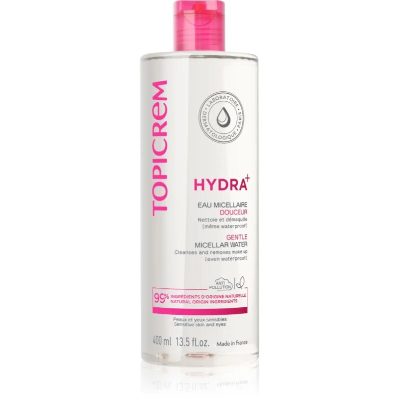 Topicrem UH FACE Gentle Micellar Water finoman tisztító micellás víz az érzékeny arcbőrre és szemekre 400 ml