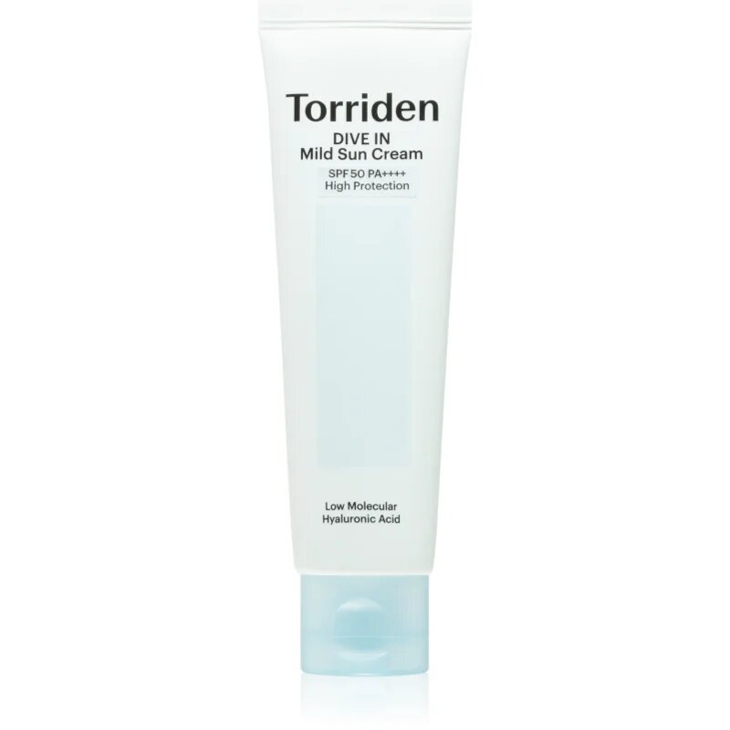 Torriden Dive In Mild Sun Cream ásványi napozó folyadék arcra hidratáló hatással SPF 50+ 60 ml