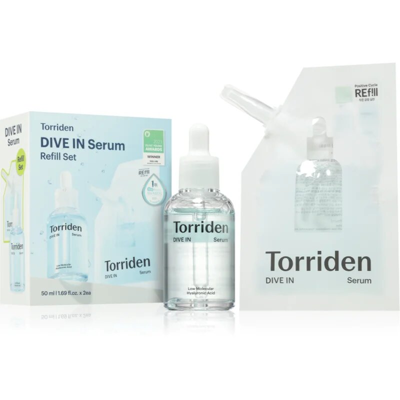 Torriden Dive In Serum Refill Set Intenzíven hidratáló szérum az élénk bőrért + utántöltő 2x50 ml