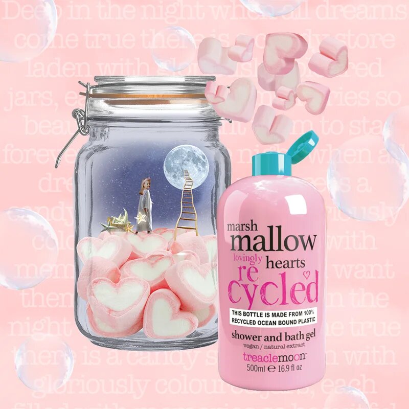 Treaclemoon Marshmallow Hearts tusoló- és fürdőgél 500 ml