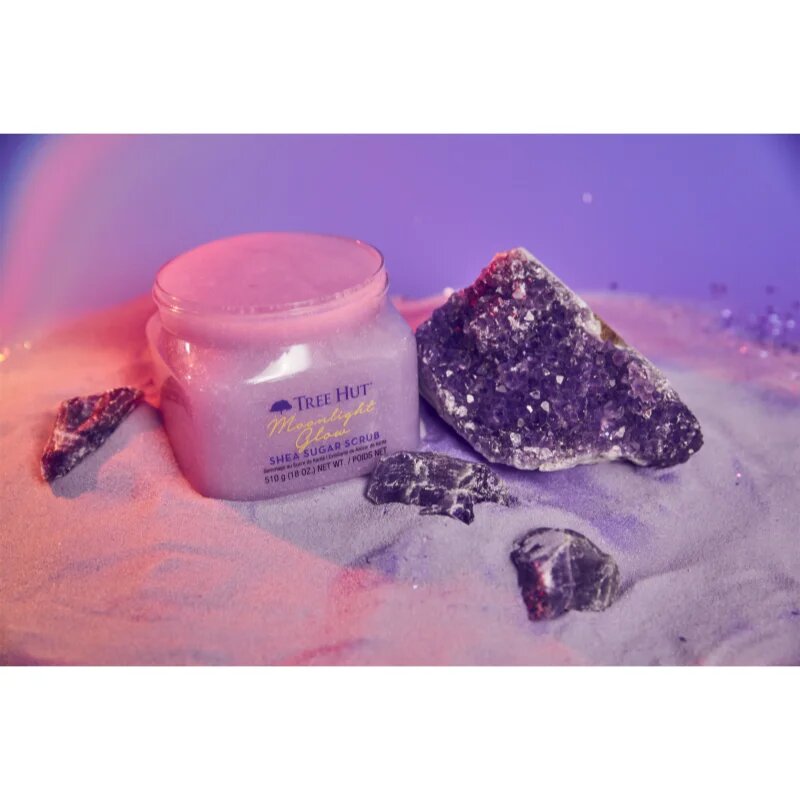Tree Hut Shea Sugar Scrub Moonlight Glow cukros test peeling 510 g