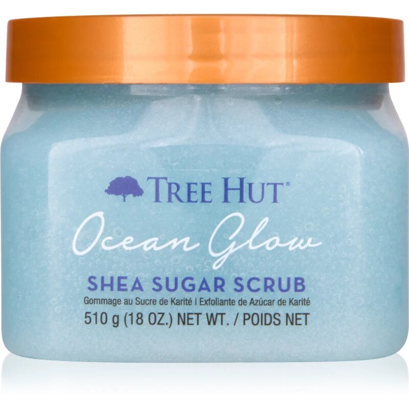 Tree Hut Shea Sugar Scrub Ocean Glow cukros test peeling 510 g