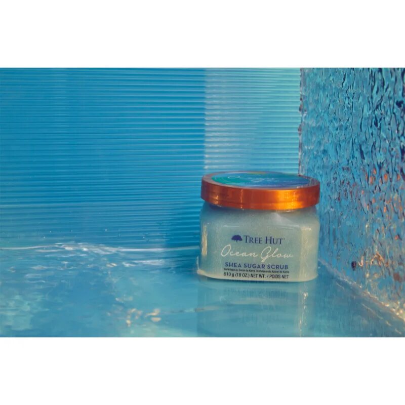 Tree Hut Shea Sugar Scrub Ocean Glow cukros test peeling 510 g