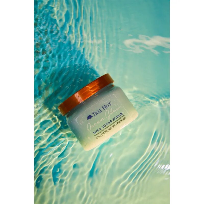 Tree Hut Shea Sugar Scrub Ocean Glow cukros test peeling 510 g