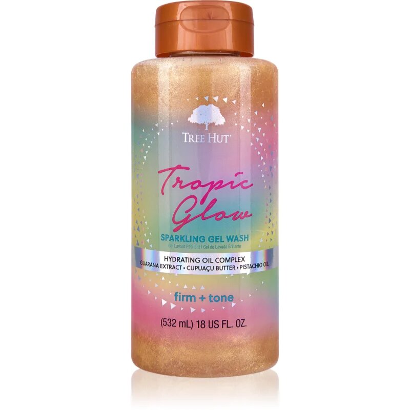Tree Hut Tropic Glow Foaming Gel Wash hidratáló tusoló gél a csillogó fényért 532 ml