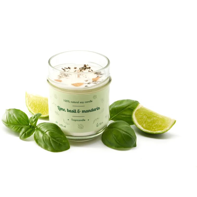 Tropicandle Lime Basil & Mandarin illatgyertya 170 ml