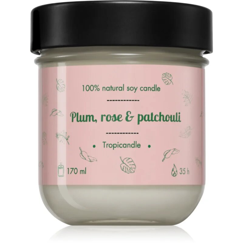 Tropicandle Plum Rose & Patchouli illatgyertya 170 ml