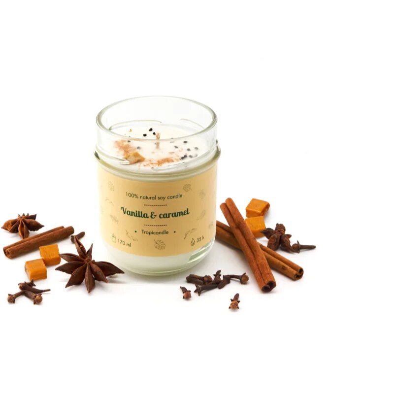 Tropicandle Vanilla & Caramel illatgyertya 170 ml