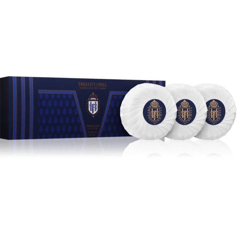 Truefitt & Hill Trafalgar Bath & Body Soap szilárdszappan-szett 3x150 g