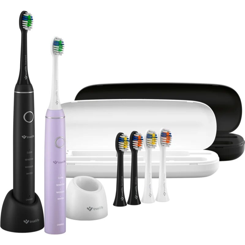 TrueLife SonicBrush Compact sonic fogkefe Duo Black / Lavender 2 db