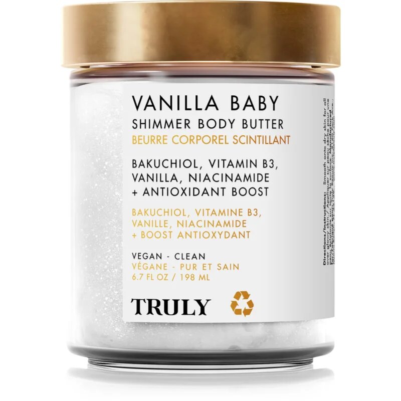 Truly Vanilla Baby intenzív hidratáló testvaj gyöngyházfényű 198 ml