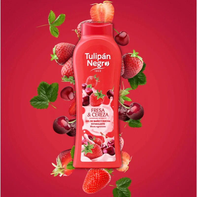 Tulipán Negro Fresa Y Cereza tusfürdő gél 650 ml