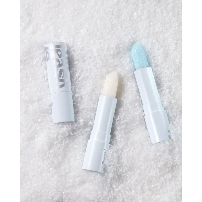 Unleashia Glacier Vegan Lip Balm hidratáló ajakbalzsam csillámporral árnyalat No.1 Snow Frost 3.3 g