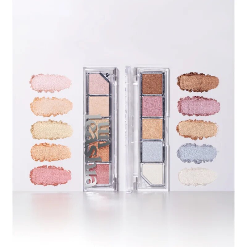 Unleashia Mood Shower Face Palette szemhéjfesték és élénkítő paletta gyöngyházfényű árnyalat NO.101 Ballerino 1 db