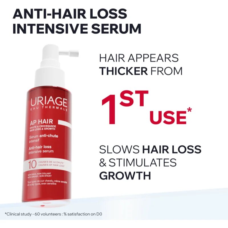 Uriage AP HAIR Anti-Hair Loss Intensive Serum intenzív szérum hajhullás ellen 100 ml