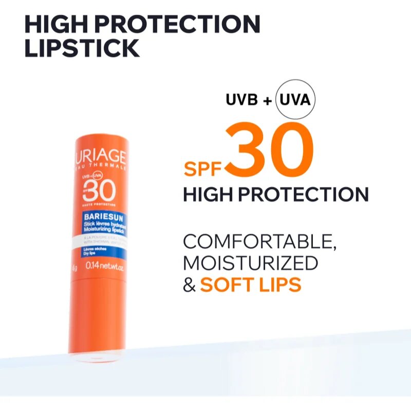 Uriage Bariésun Lipstick SPF 30 ajakvédő balzsam SPF 30 4 g