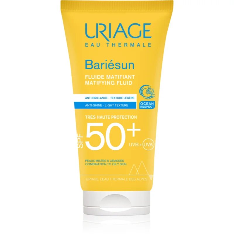 Uriage Bariésun Matifying Fluid SPF 50+ mattító folyadék hidratáló hatással SPF 50+ 50 ml