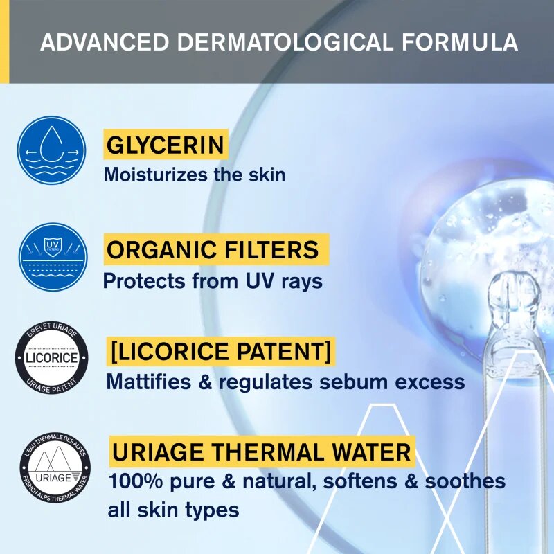 Uriage Bariésun Matifying Fluid SPF 50+ mattító folyadék hidratáló hatással SPF 50+ 50 ml