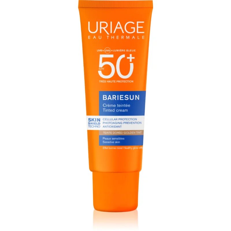 Uriage Bariésun Tinted Cream SPF 50+ védő tonizáló krém arcra SPF 50+ árnyalat Golden tint 50 ml