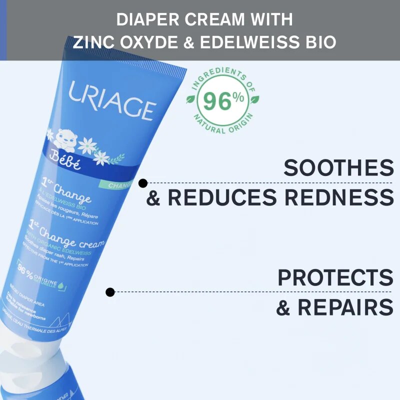 Uriage Bébé 1st Change Cream hidratáló védőkrém a bőr irritációja ellen 100 ml