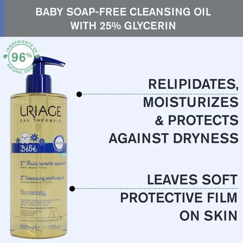 Uriage Bébé 1st Cleansing Oil tápláló tisztító olaj gyermekeknek 500 ml
