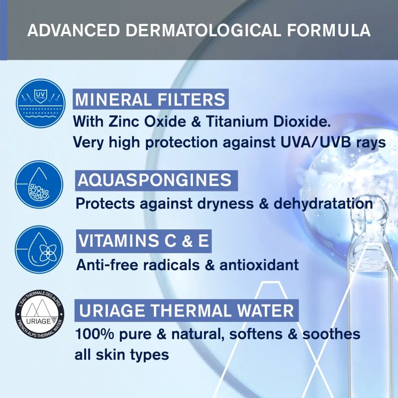 Uriage Bébé 1st Mineral Cream SPF 50+ ásványi napozó krém SPF 50+ 50 ml