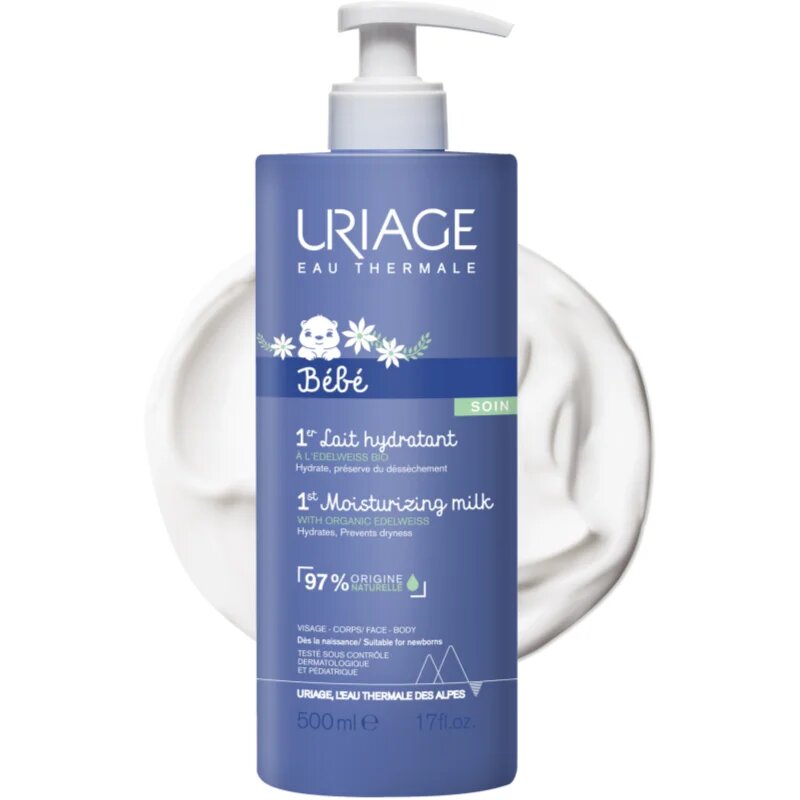 Uriage Bébé 1st Moisturizing Milk hidratáló tej gyermekeknek születéstől kezdődően 500 ml