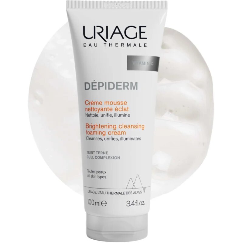 Uriage Dépiderm Brightening Cleansing Foam tisztító habzó krém 100 ml