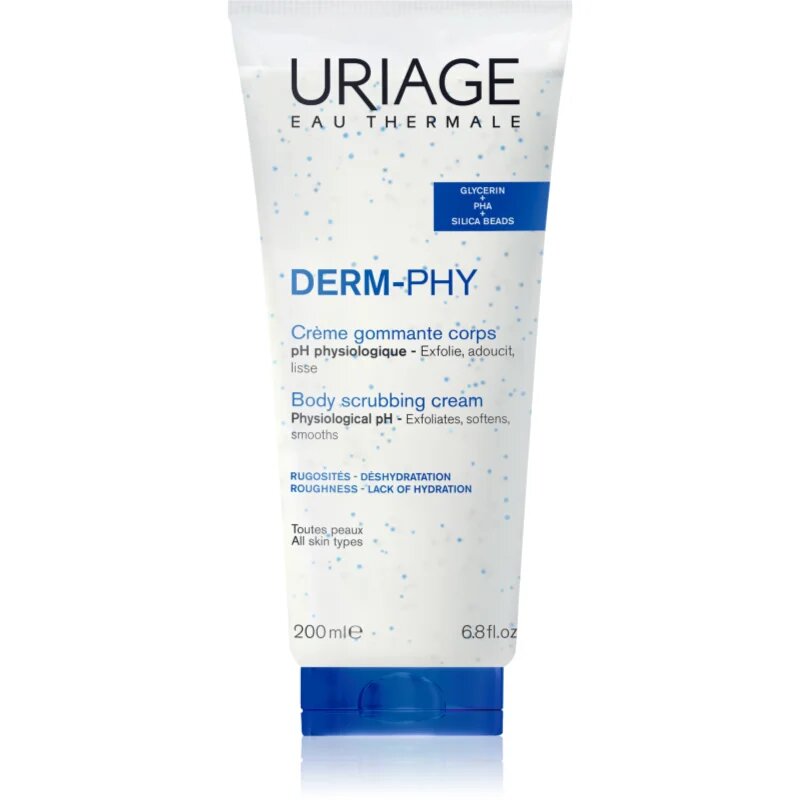 Uriage DERM-PHY Body Scrubbing Cream testápoló peeling 200 ml