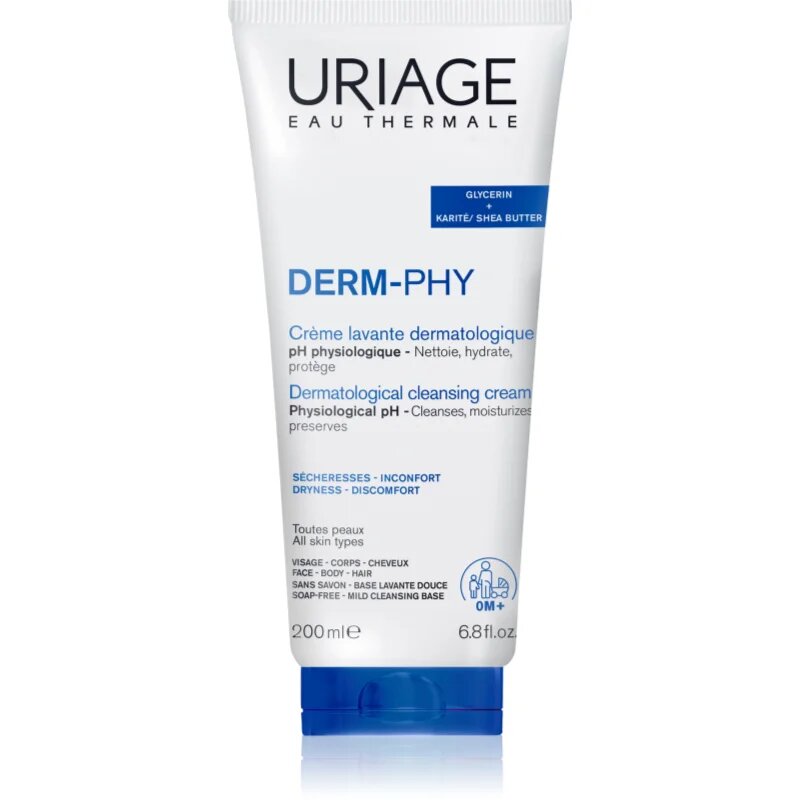 Uriage DERM-PHY Dermatological Cleansing Cream hidratáló tusfürdő 200 ml