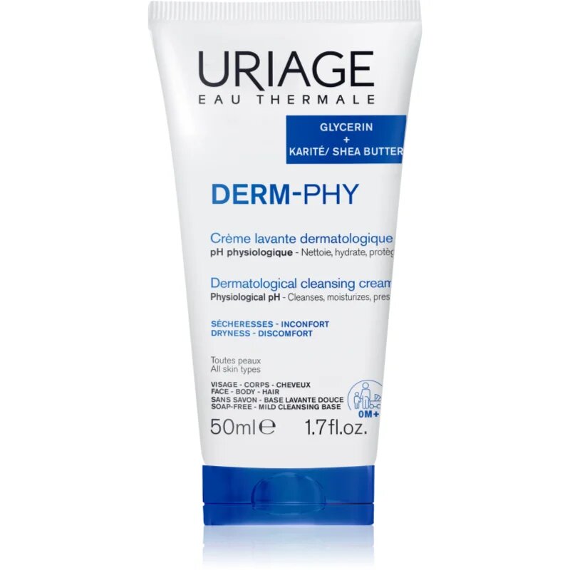 Uriage DERM-PHY Dermatological Cleansing Cream hidratáló tusfürdő 50 ml
