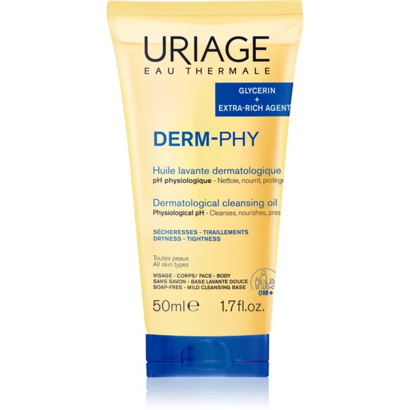 Uriage DERM-PHY Dermatological Cleansing Oil ápoló tusoló olaj 50 ml