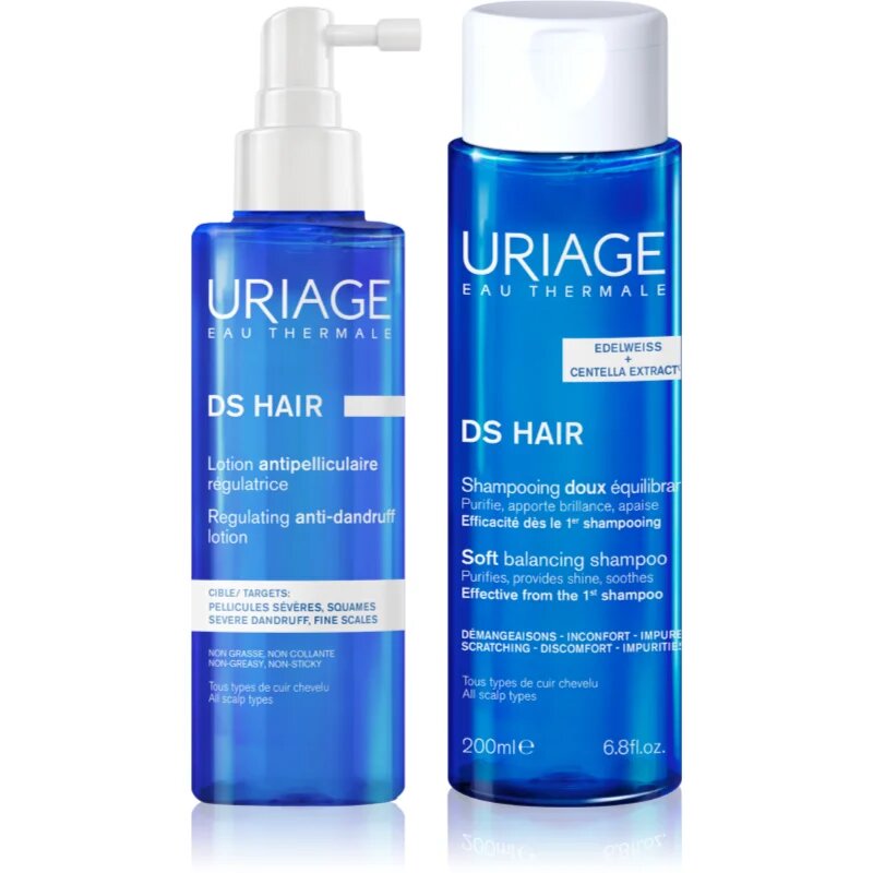 Uriage DS HAIR Set szett a száraz és érzékeny fejbőrre