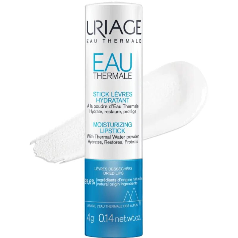 Uriage Eau Thermale Moisturizing Lipstick with Thermal Water Powder hidratáló ajakbalzsam stick 4 g