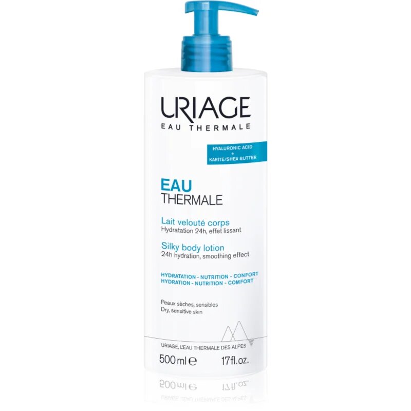 Uriage Eau Thermale Silky Body Lotion selymes testápló száraz és érzékeny bőrre 500 ml