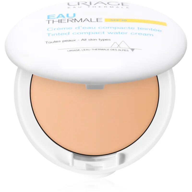 Uriage Eau Thermale Water Cream Tinted Compact SPF 30 selyempúder egységesíti a bőrszín tónusait 10 g